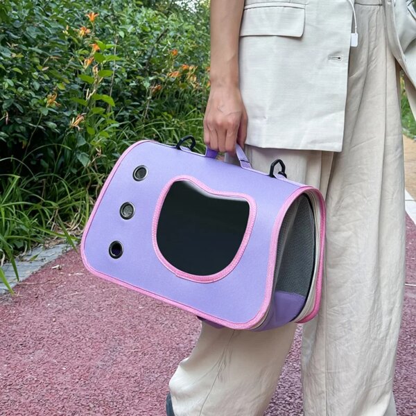 Portable Pet Carrier Bag for Small Dogs Cats Outdoor Foldable Cat Bag Breathable Cat Shoulder Bag Kitten Carrying Bag - Image 5