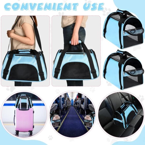 Cat Bags Portable Dog Carrier Bag Mesh Breathable Foldable Cats Carrier Bag Travel Breathable Transport Handbag - Image 6