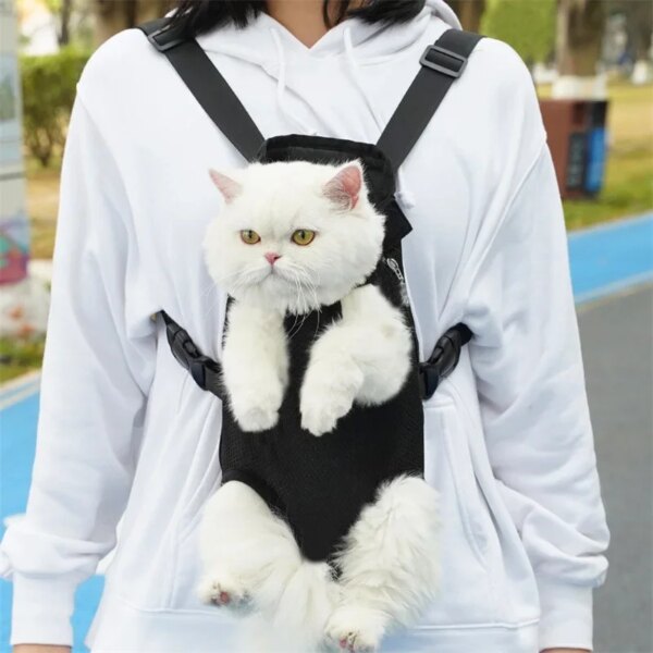 Adjustable Cat Carrier Bag Pet Double Shoulder Backpack Portable Bag Outdoor Travel Camping Hiking Cat Bag Dog Bag - Image 5