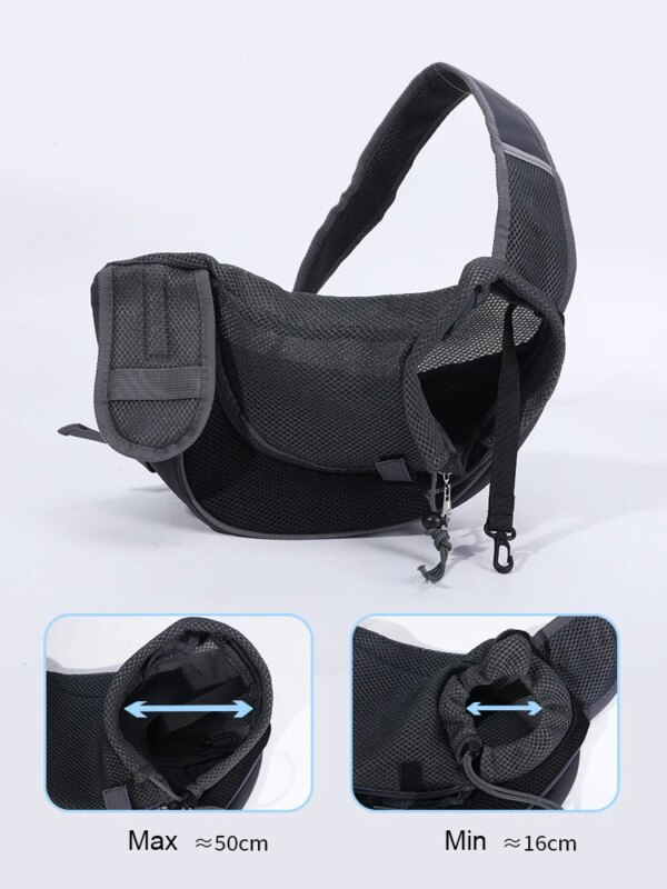 One shoulder cat bag, cat and dog travel portable, one shoulder crossbody pet bag, breathable mesh outdoor pet backpack - Image 4
